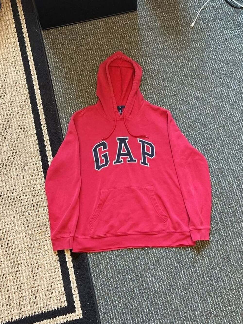 Gap Logo Hoodie Size M Red Pullover Sweatshirt